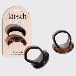 kitsch Black & Tort Cloud Cuffs - Medium
