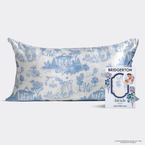 kitsch Bridgerton x Kitsch Satin Pillowcase in Garden Toile - King
