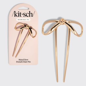 kitsch Gold Bow French Hair Pin - Mini