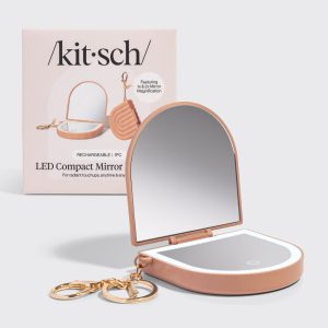 kitsch Terracotta Compact Mirror Keychain