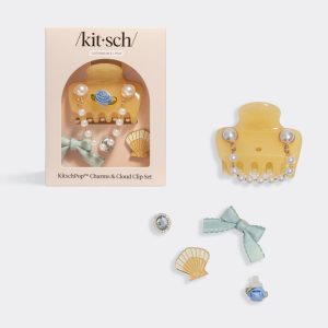 kitsch KitschPop? Coastal Cottage Cloud Clip Set in Butter Yellow
